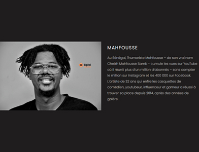 Mahfousse Samb - Créateur et Humoriste