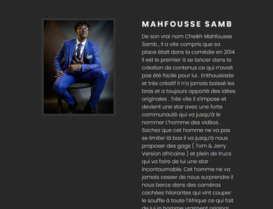Mahfousse Samb - Créateur et Humoriste